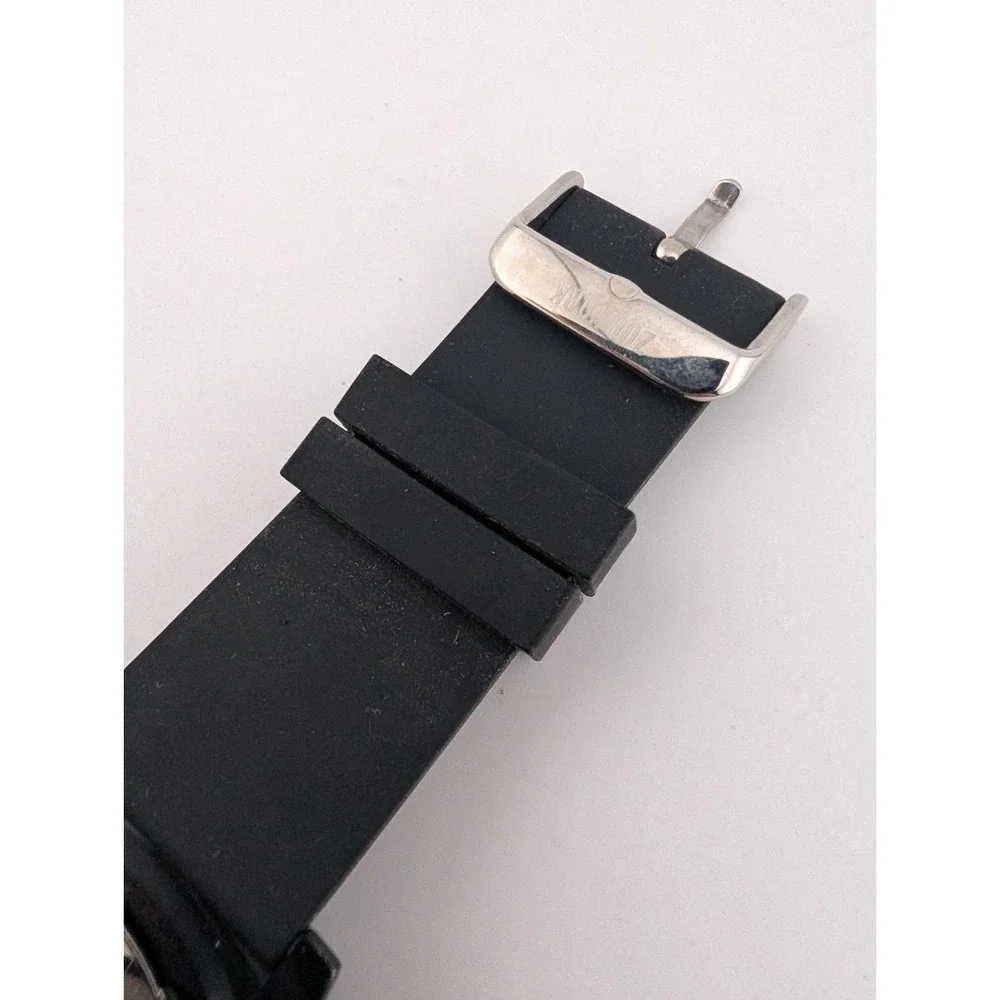 Zoo‎ York Men's Watch 50mm Case Black Silicone Band- New Battery